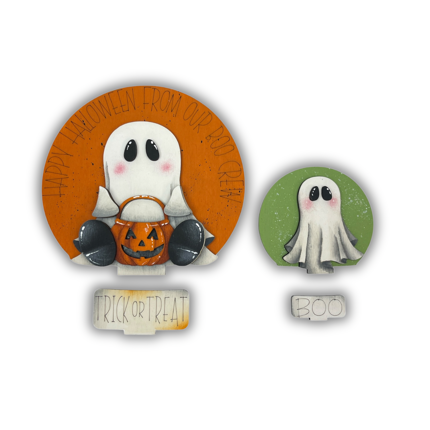 Sagoma fantasmini halloween per Snow globe intercambiabile Out of the Wood