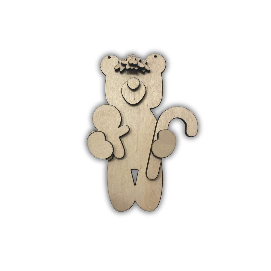 Orso con ginger e candy cane Out of the Wood