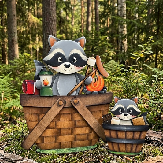 Pannello intercambiabile con procione camping Out of the Wood