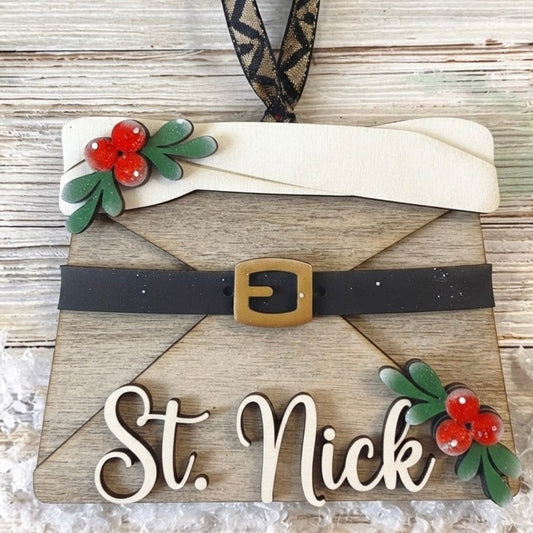 Ornament santa claus Out of the Wood