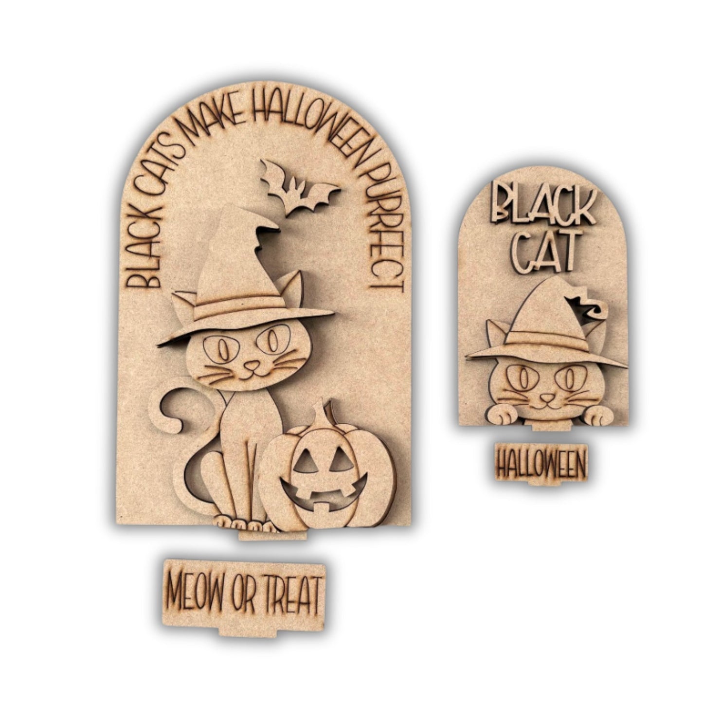 Pannello gatto Halloween per cornice intercambiabile Out of the Wood