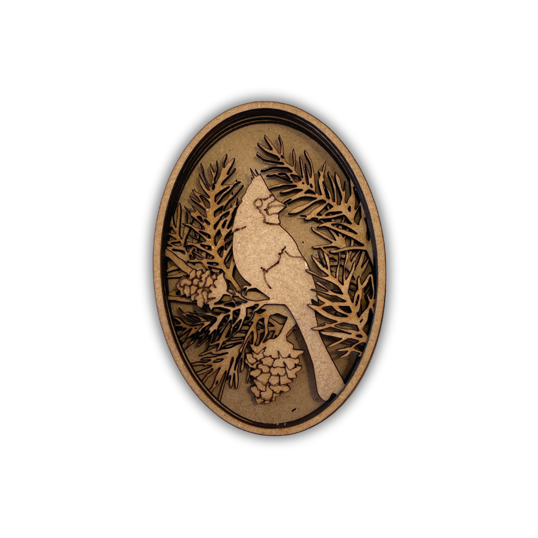 Cardinal con pino Out of the Wood