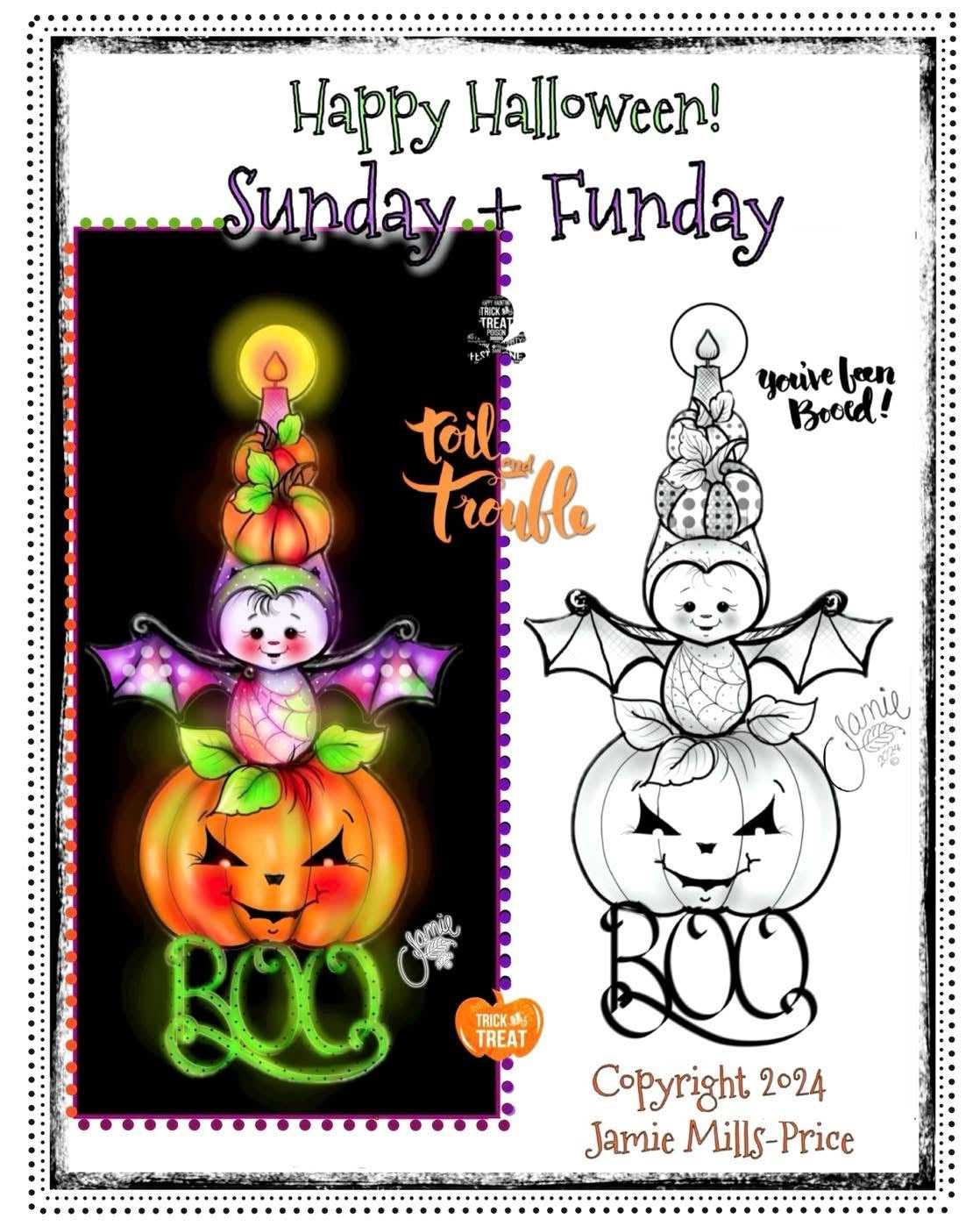 Boo Happy halloween JAMIE MILLS DESIGN FROM SUNDAY-FUNDAY Out of the Wood
