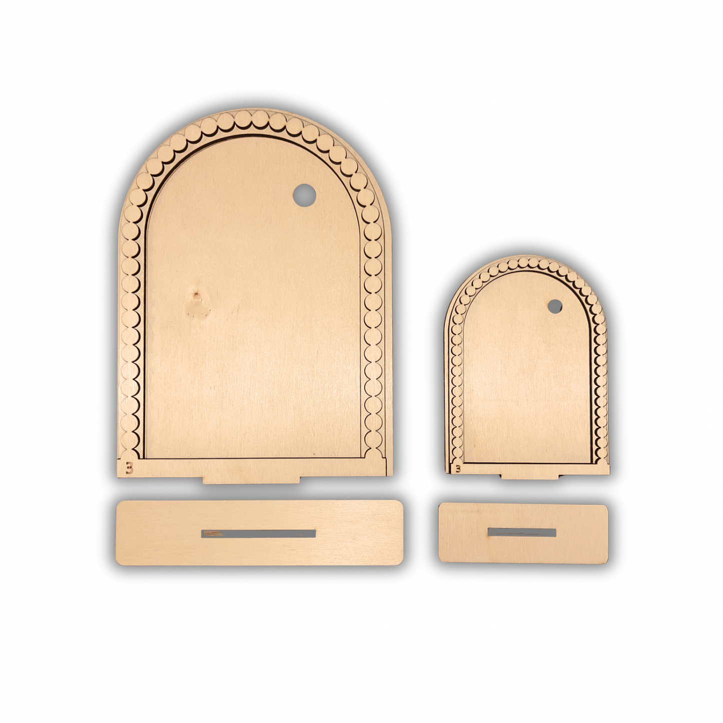 Cornice stondata a pallini Out of the Wood