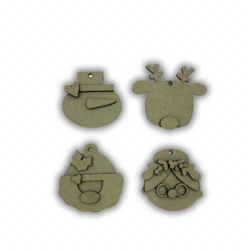 Sweet faces ornament Out of the Wood