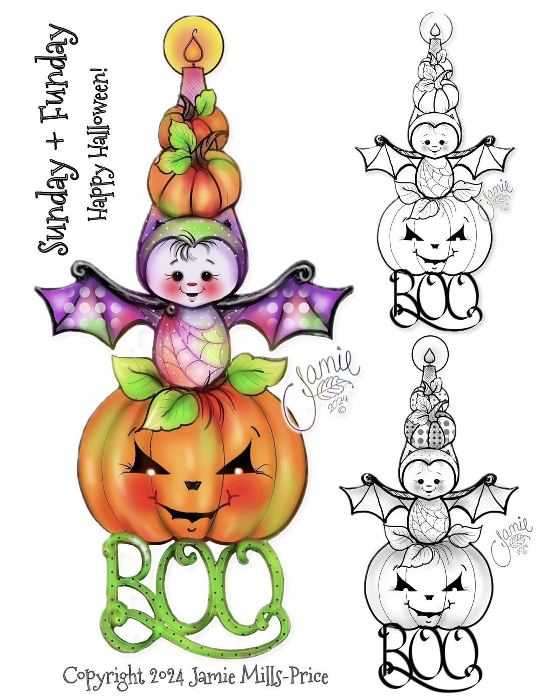Boo Happy halloween JAMIE MILLS DESIGN FROM SUNDAY-FUNDAY Out of the Wood