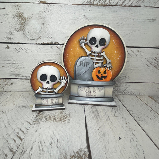 Sagoma scheletro per Snow globe intercambiabile Out of the Wood