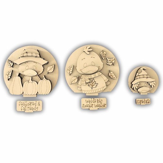 Sagoma papere autunno per Snow globe intercambiabile Out of the Wood