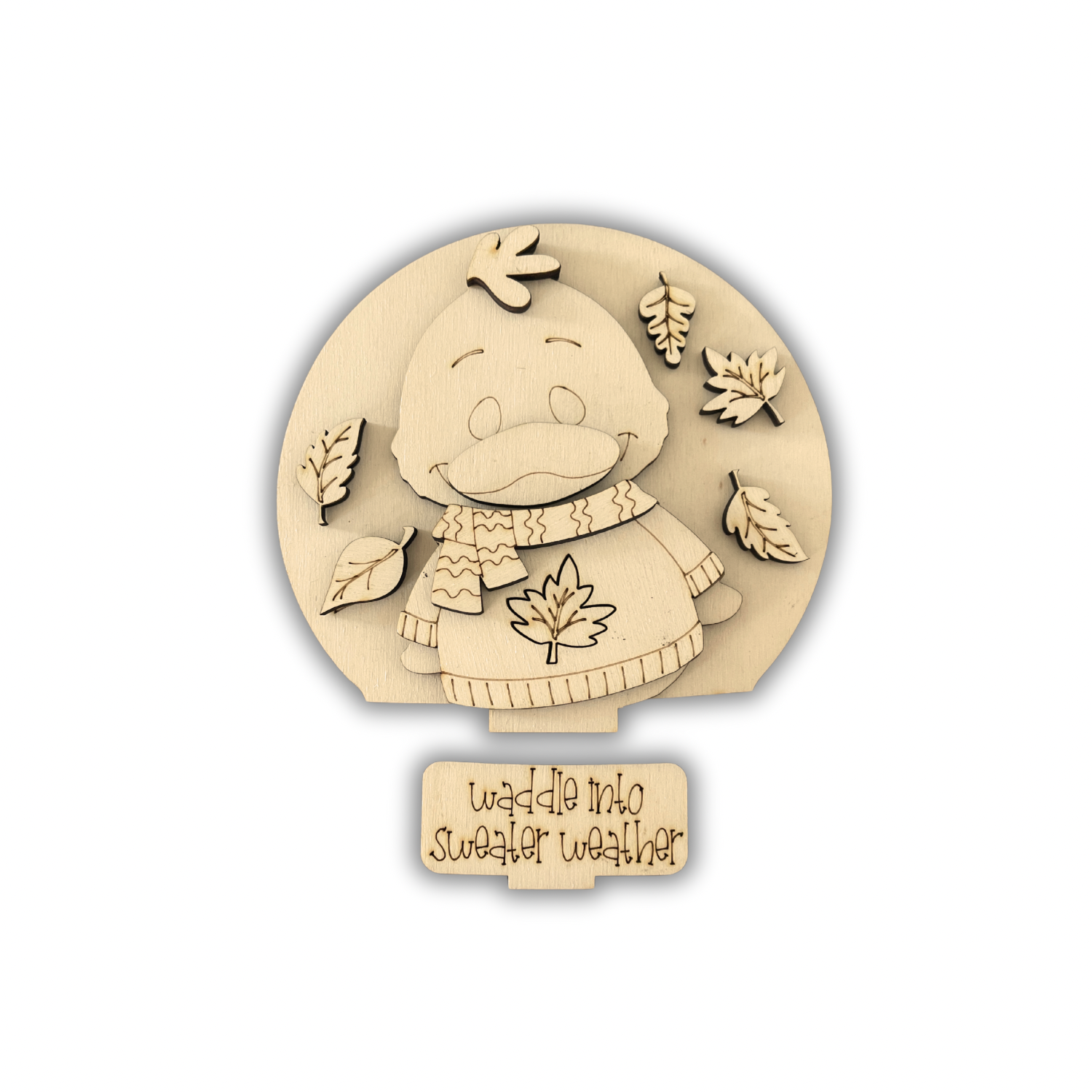 Sagoma papere autunno per Snow globe intercambiabile Out of the Wood