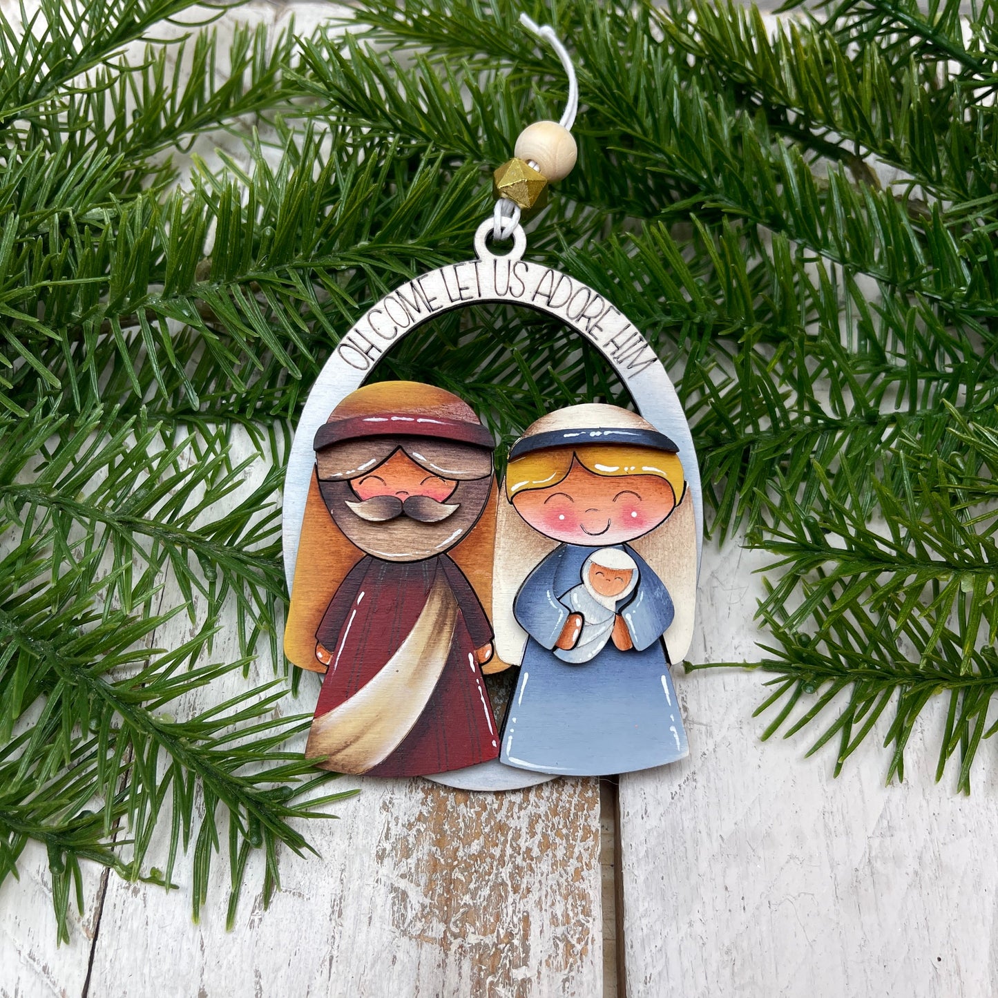 Ornament Nativity Out of the Wood