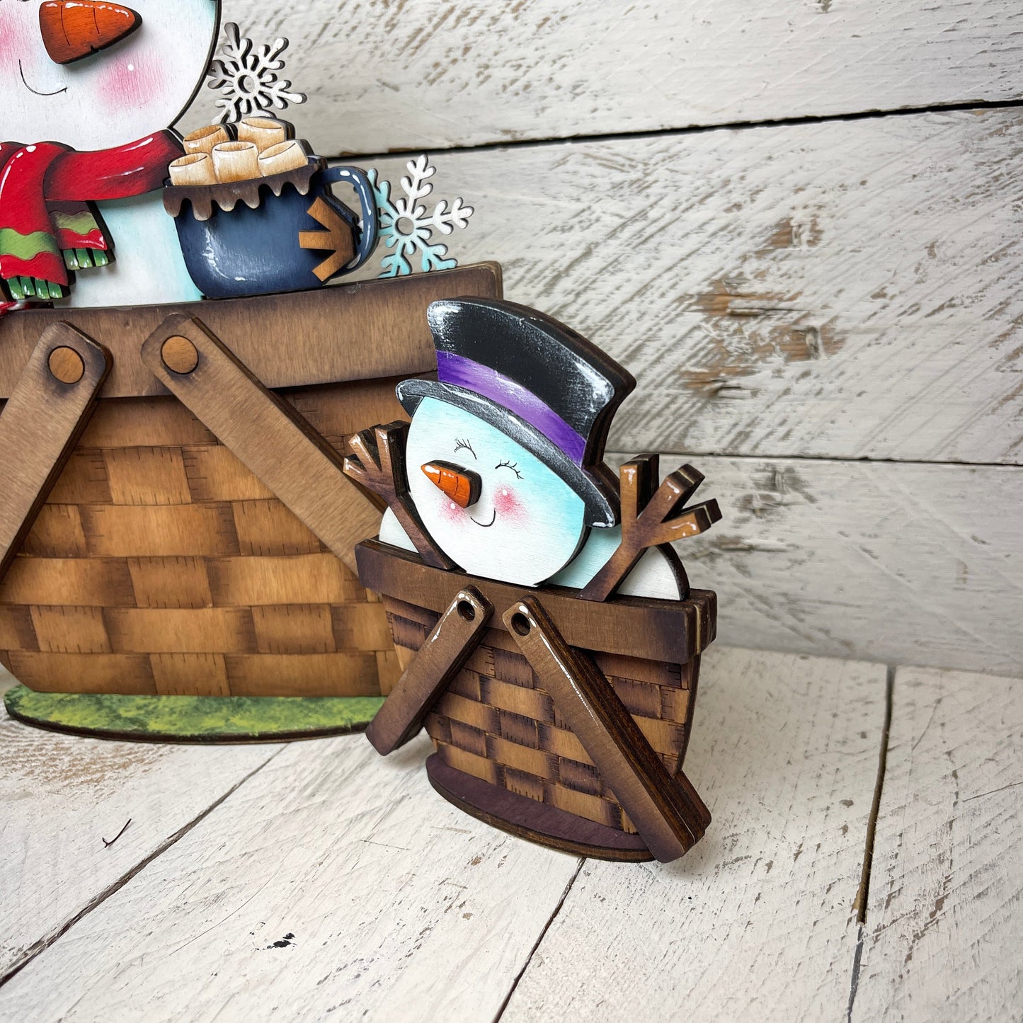 Pannello intercambiabile con snowman e slitta Out of the Wood