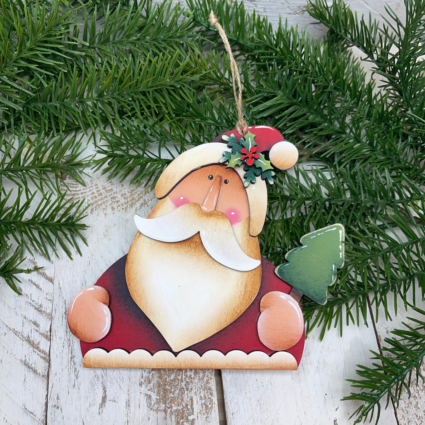 Primitive Christmas santa Out of the Wood
