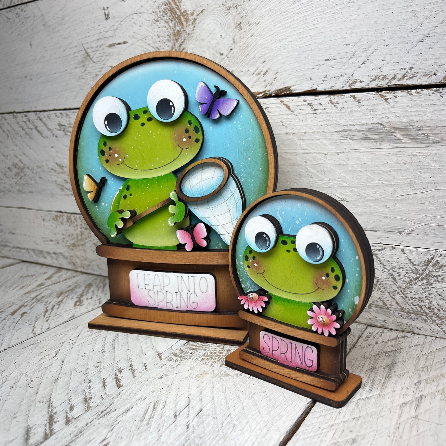 Sagoma rana primavera per Snow globe intercambiabile Out of the Wood