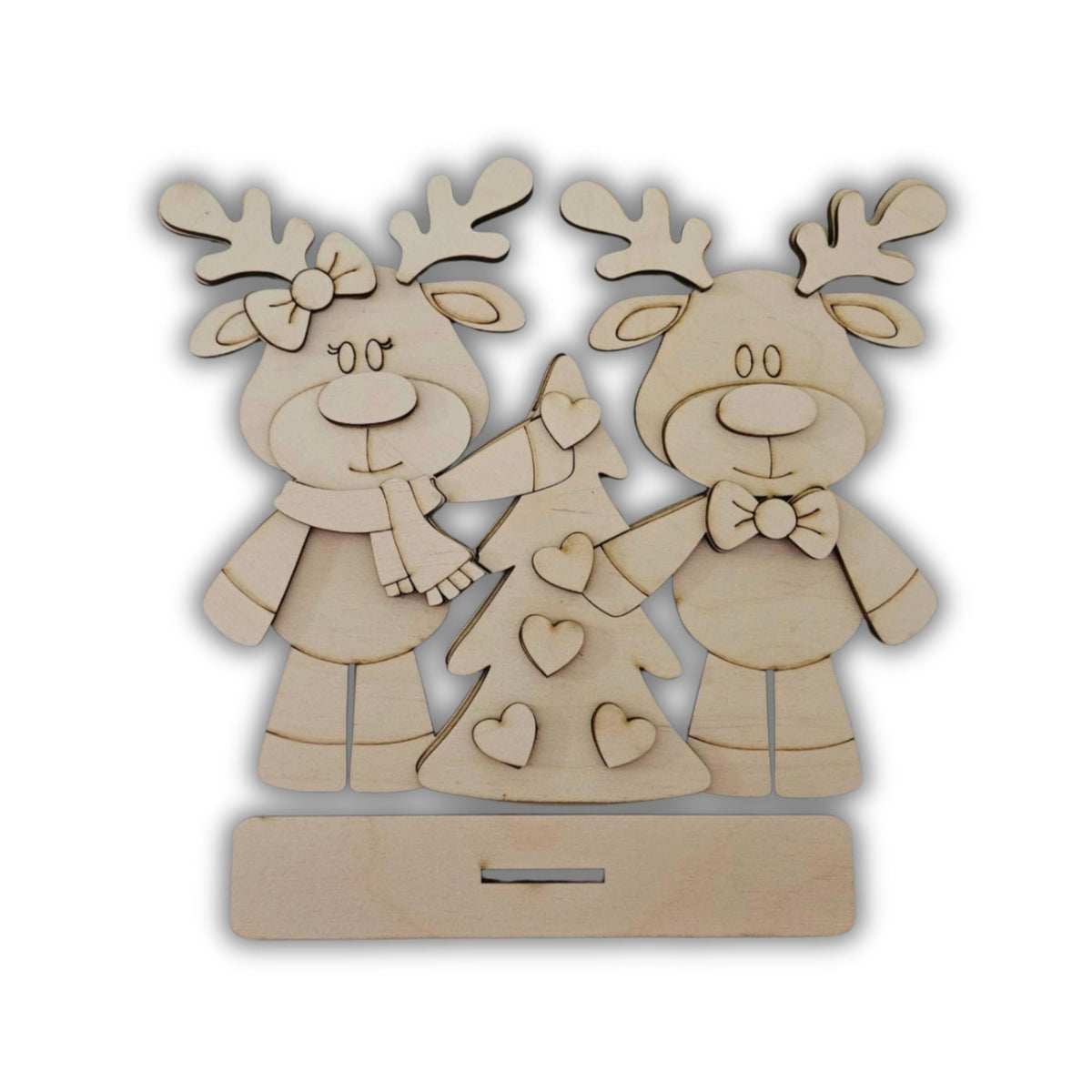 Renne con Pino con piedistallo Out of the Wood