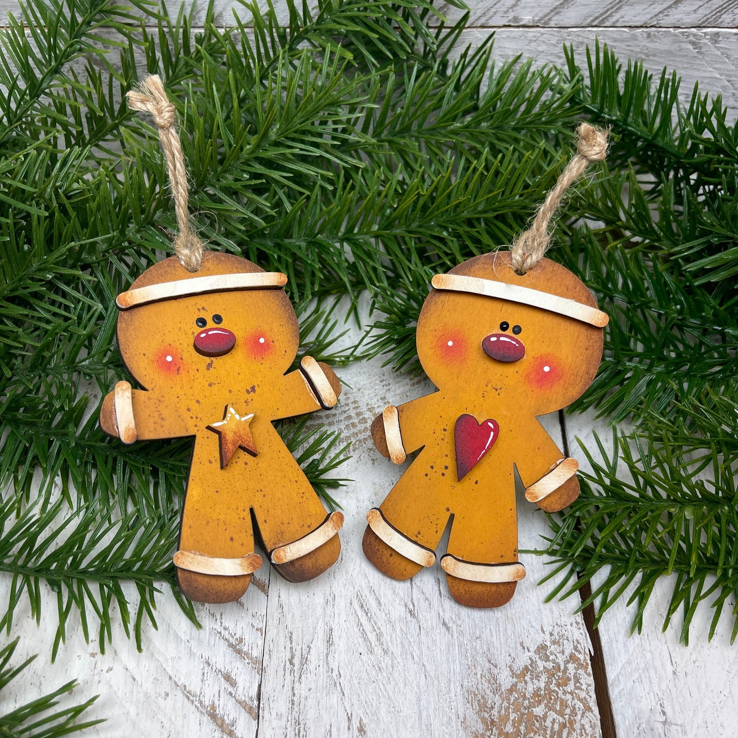 Sweet ginger ornament trio Out of the Wood