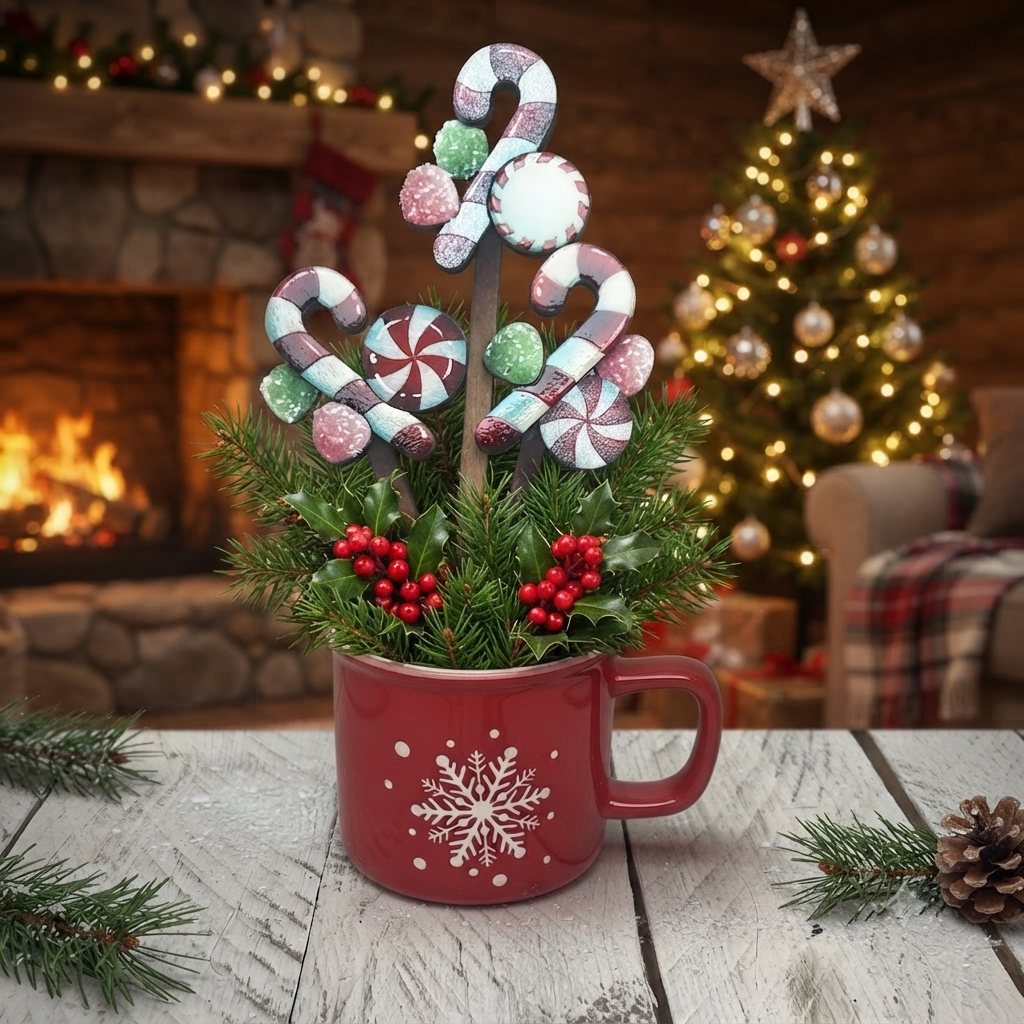 Candy cane calamita/bastoncino per vasi Out of the Wood