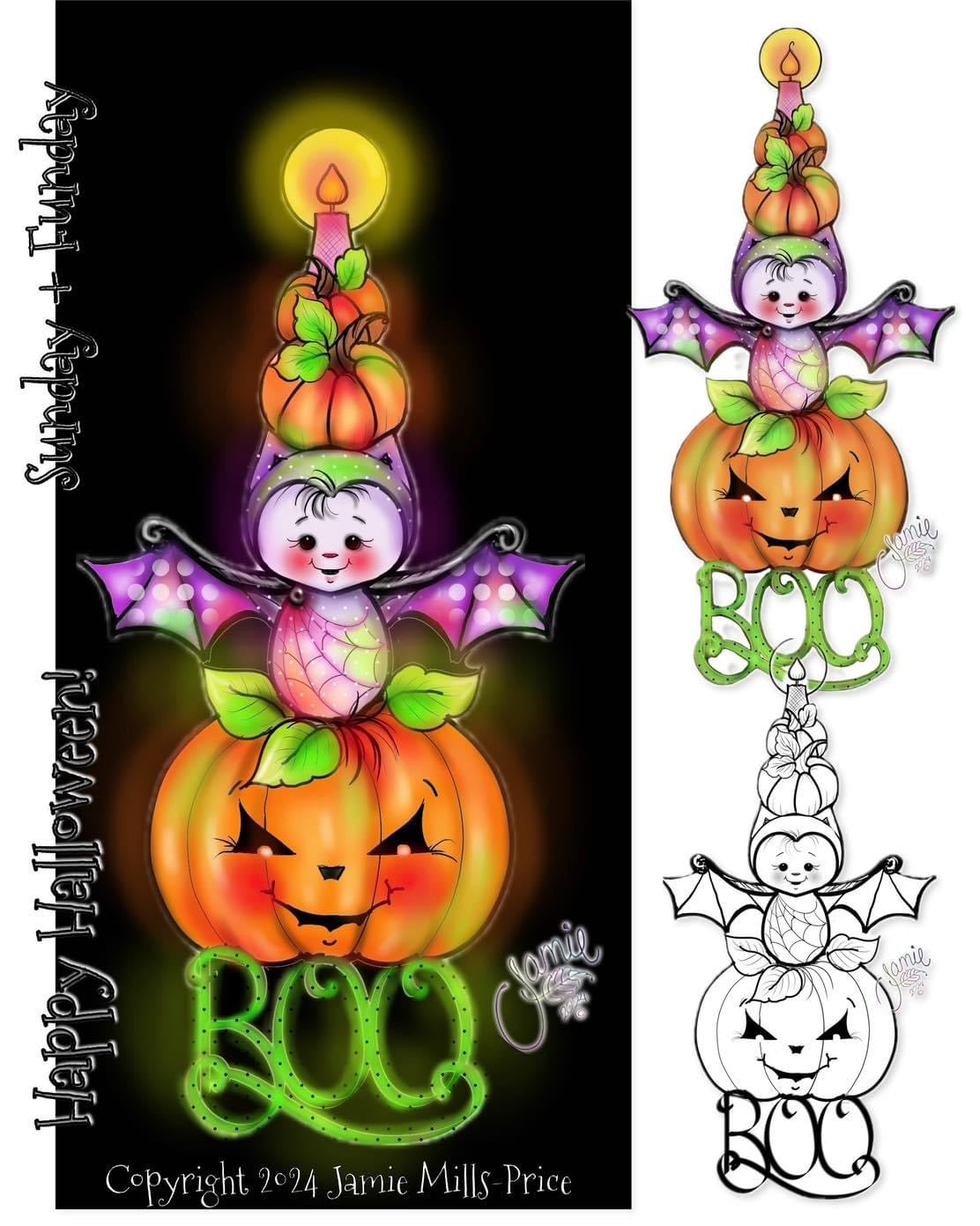 Boo Happy halloween JAMIE MILLS DESIGN FROM SUNDAY-FUNDAY Out of the Wood
