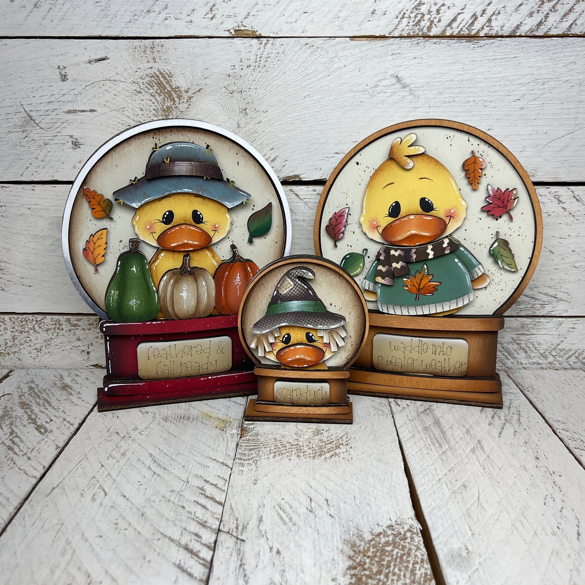 Sagoma papere autunno per Snow globe intercambiabile Out of the Wood