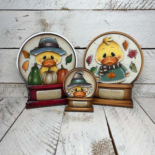 Sagoma papere autunno per Snow globe intercambiabile Out of the Wood