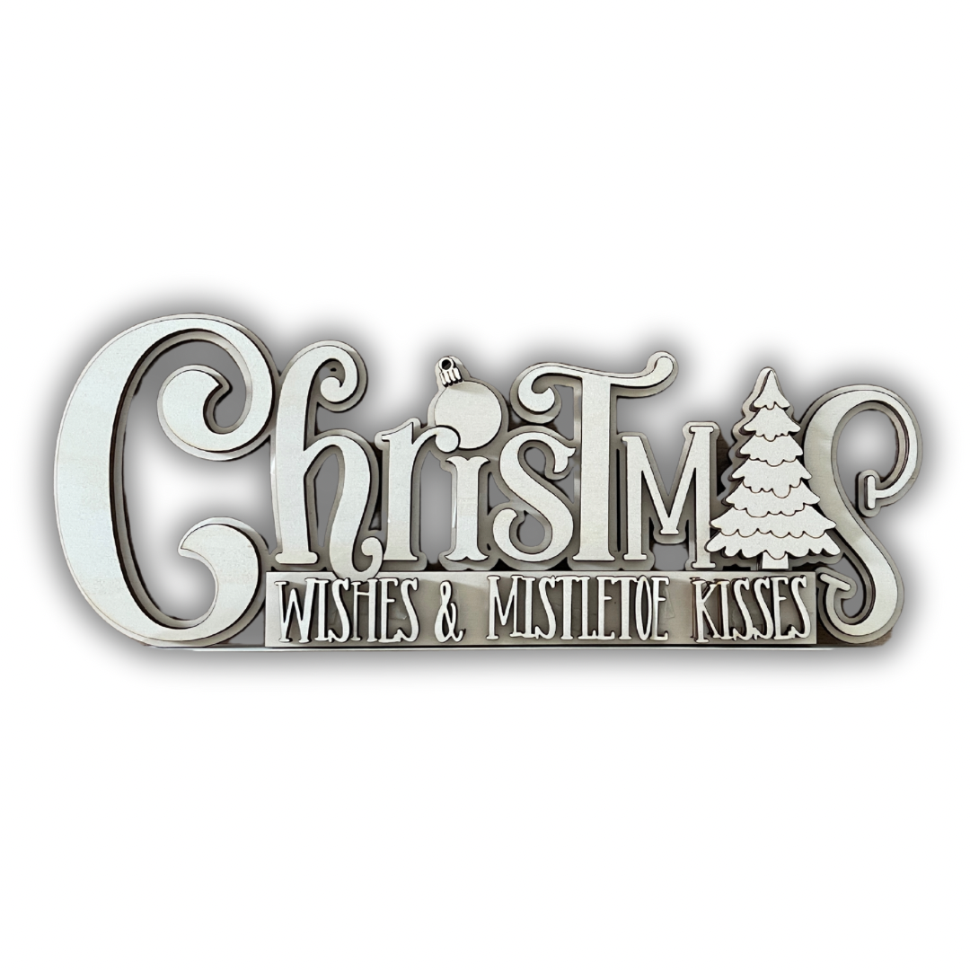 Scritta Christmas Out of the Wood