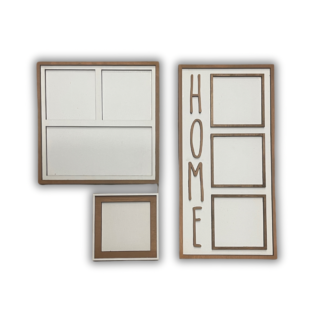 Set portaquadretti Home per inserti 6x6 cm