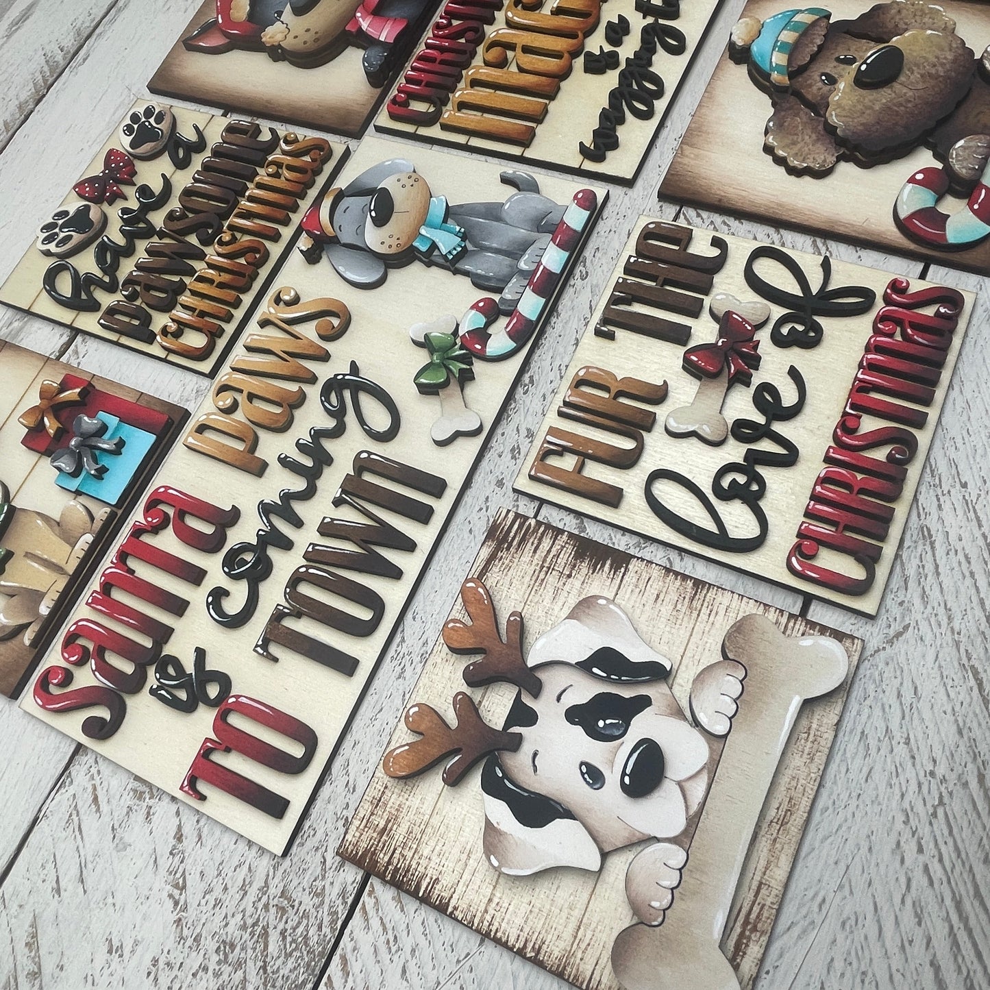 Set cani inserto quadrati grandi 10x10 Out of the Wood