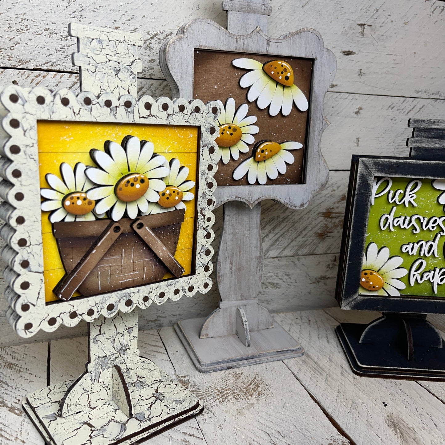 Set Margherite inserto quadrati grandi 10x10 Out of the Wood