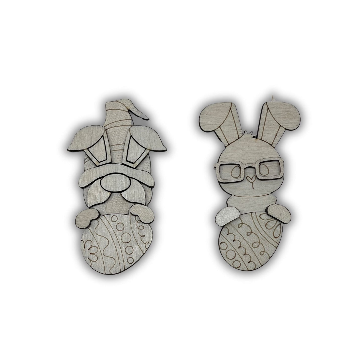 (Copia) Set 2 coniglietto e gnomo con uovo Out of the Wood