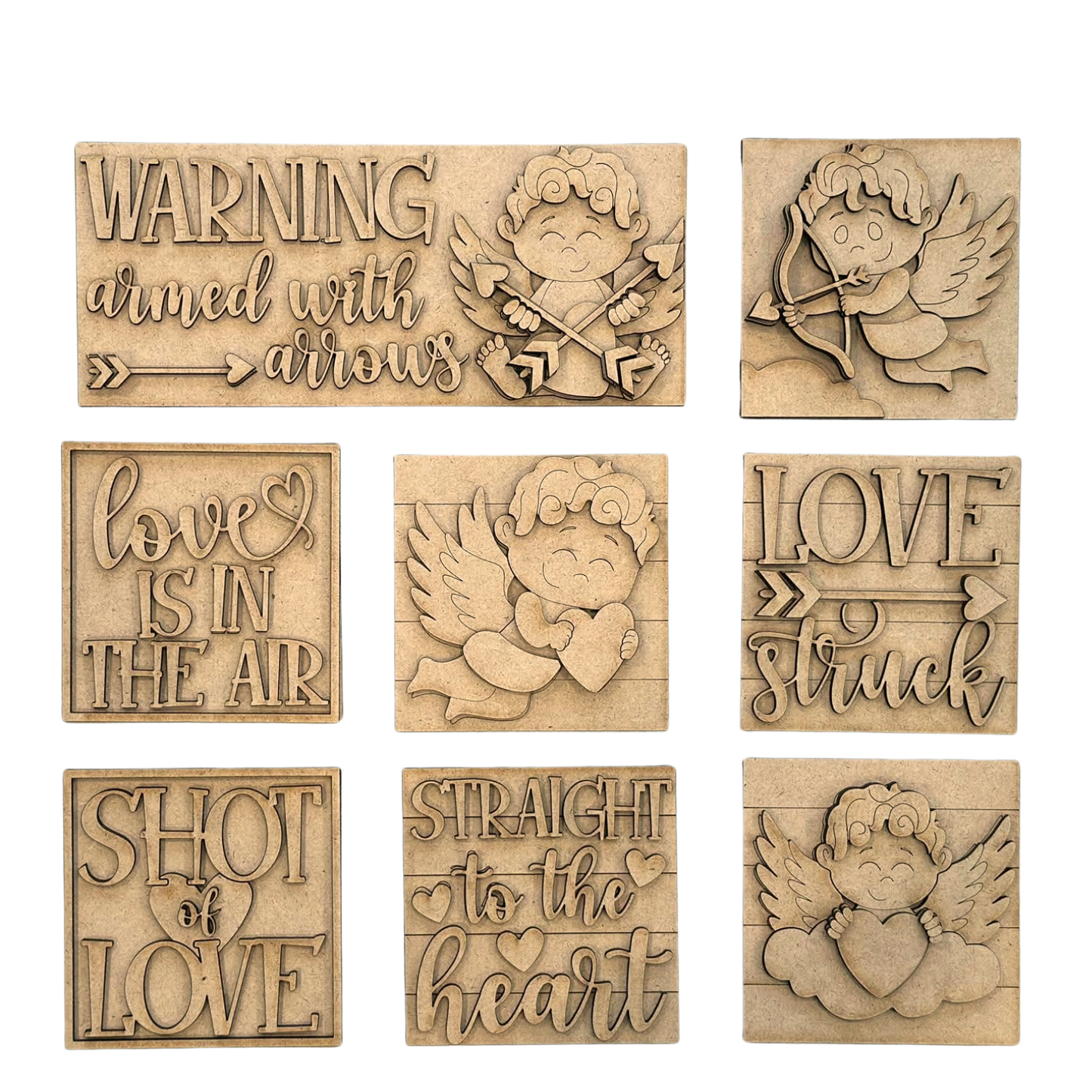 Set cupido inserto quadrati grandi 10x10 Out of the Wood