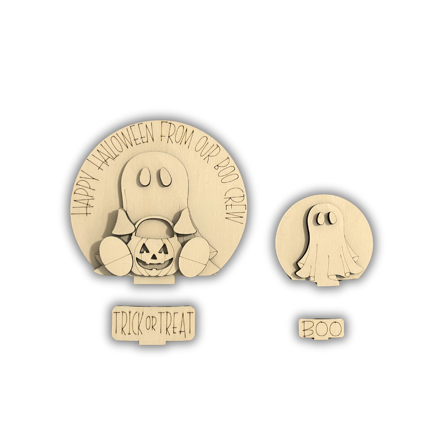Sagoma fantasmini halloween per Snow globe intercambiabile Out of the Wood
