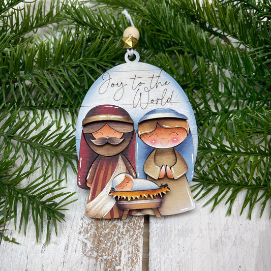 Ornament Nativity Out of the Wood
