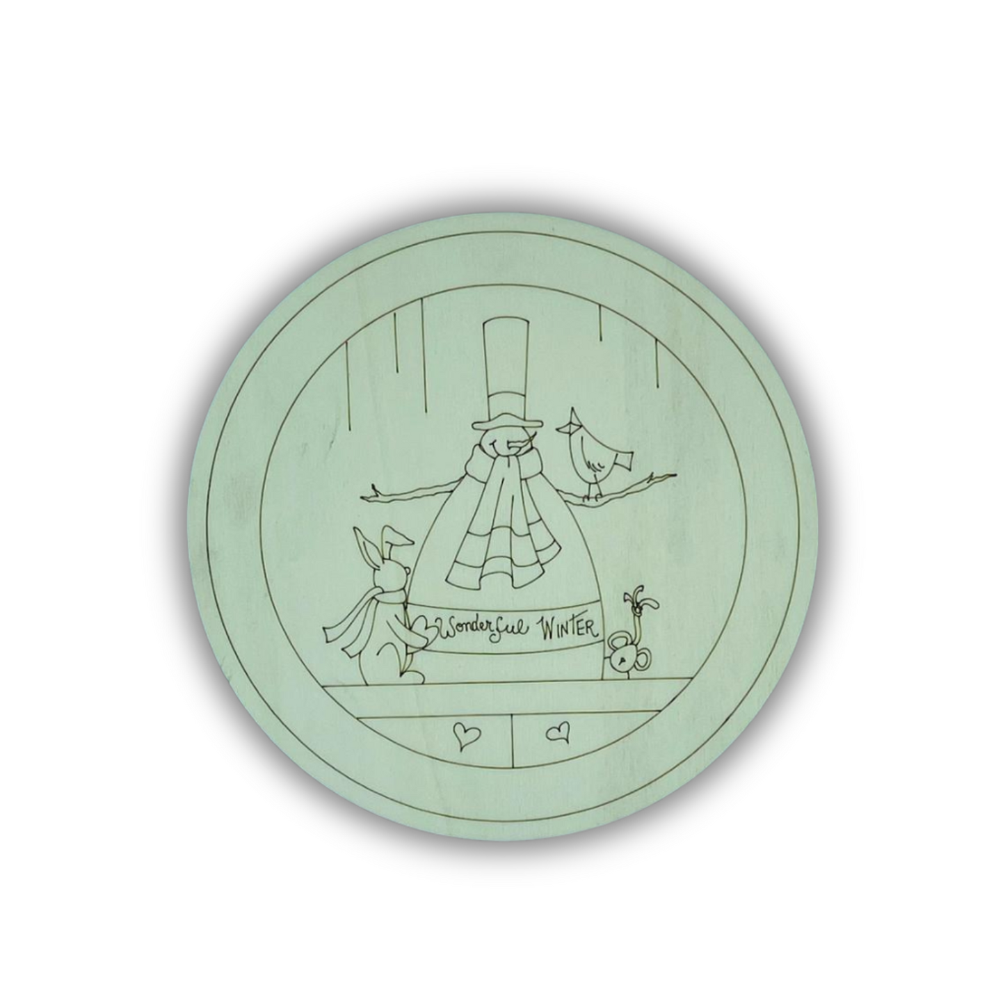 CARTAMODELLO -pattern -“Frosty friends “by Maxine Thomas Out of the Wood