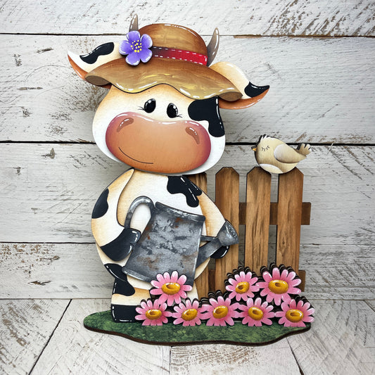 Mucche primaverili con piedistallo Out of the Wood