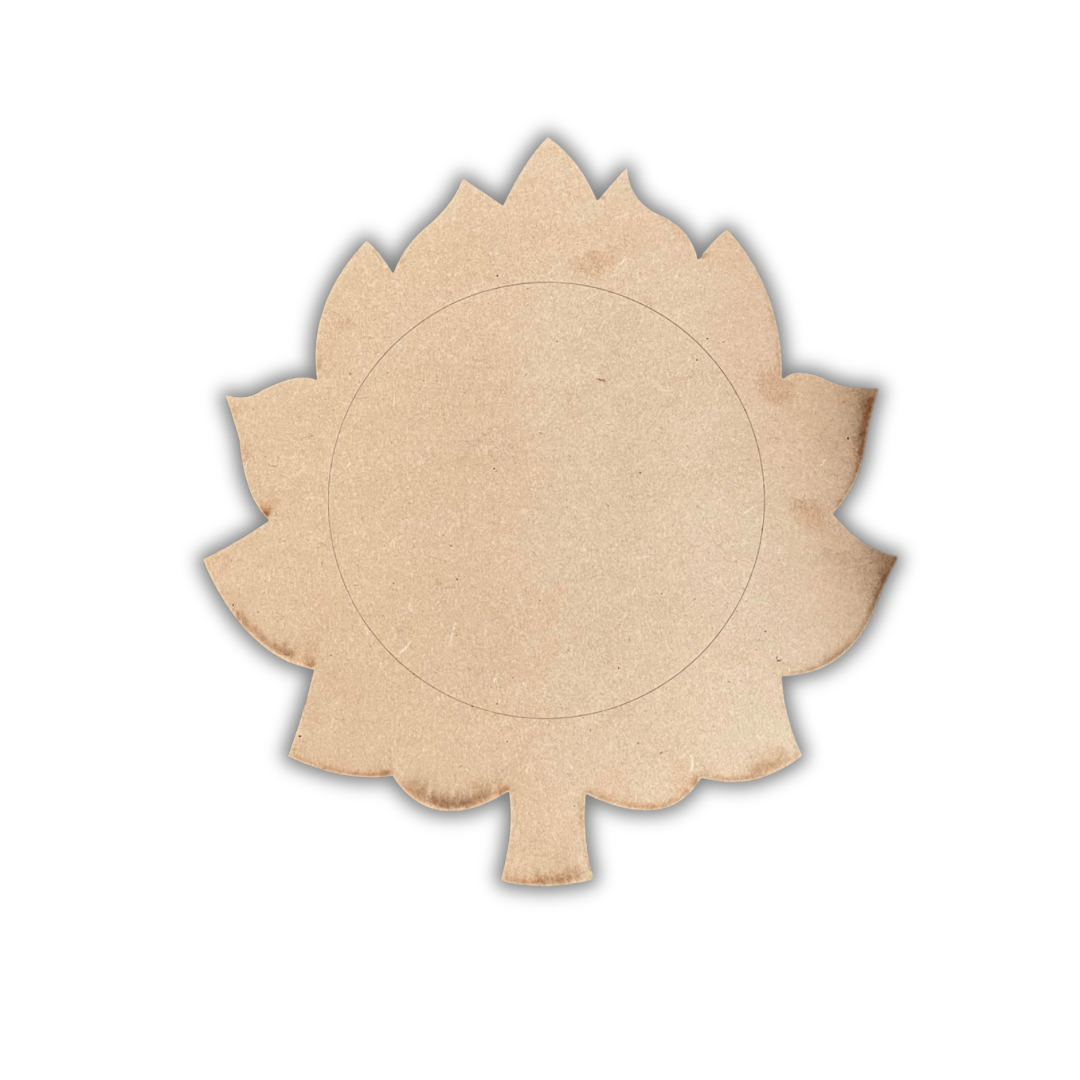 SAGOMA -pattern-“Autumn leaf trivet “by Maxine Thomas Out of the Wood