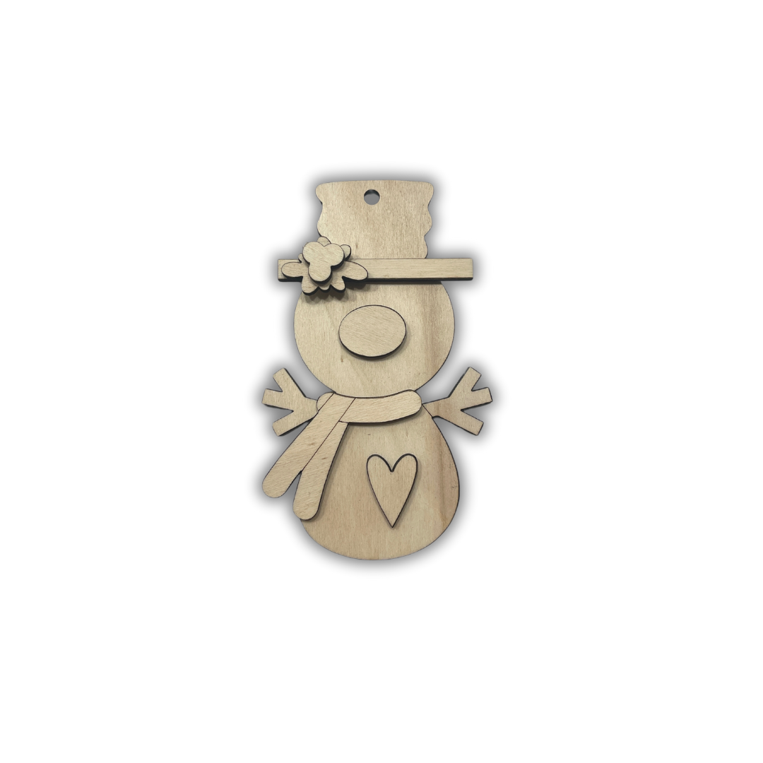 Snowman ornament 17 Out of the Wood