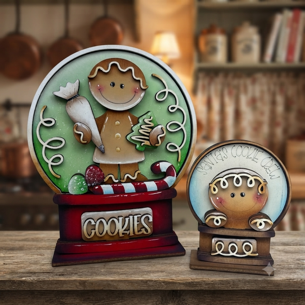 Sagoma ginger 2 per Snow globe intercambiale Out of the Wood