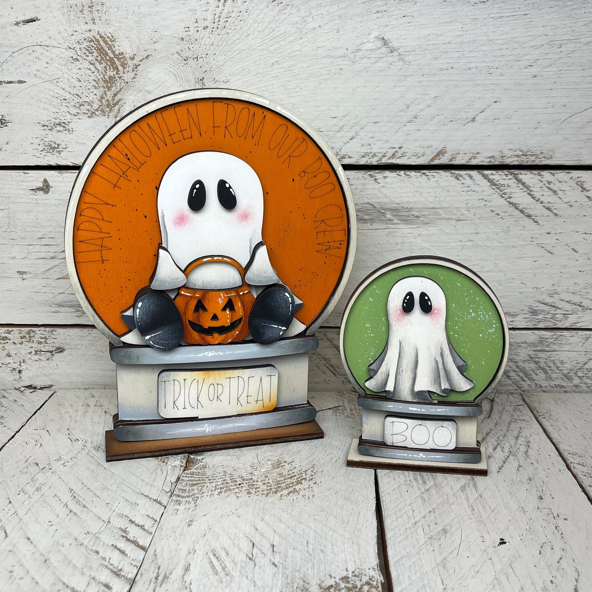 Sagoma fantasmini halloween per Snow globe intercambiabile Out of the Wood