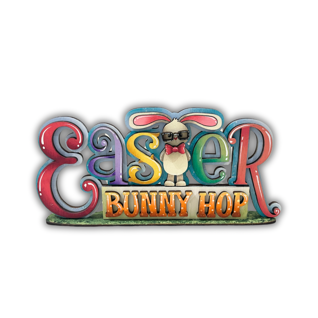 Scritta Easter con coniglio