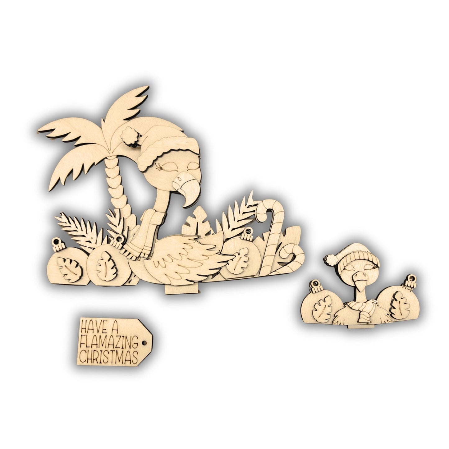 Pannello intercambiabile con fenicottero natalizio Out of the Wood