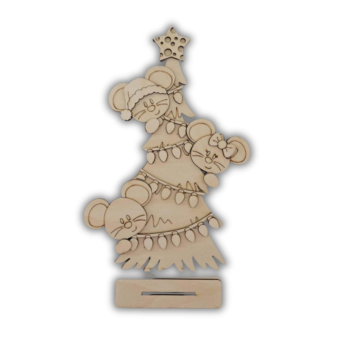 Albero di Natale con topi Out of the Wood