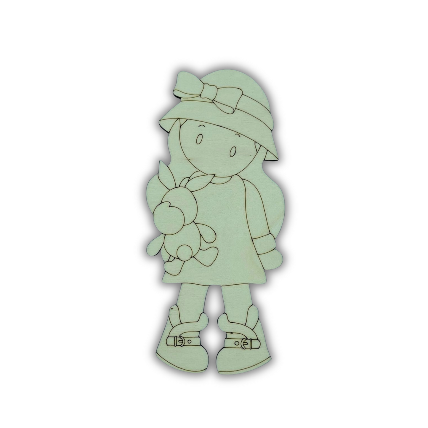 Bambina con peluche SAGOMA PORTASCOTTEX Out of the Wood