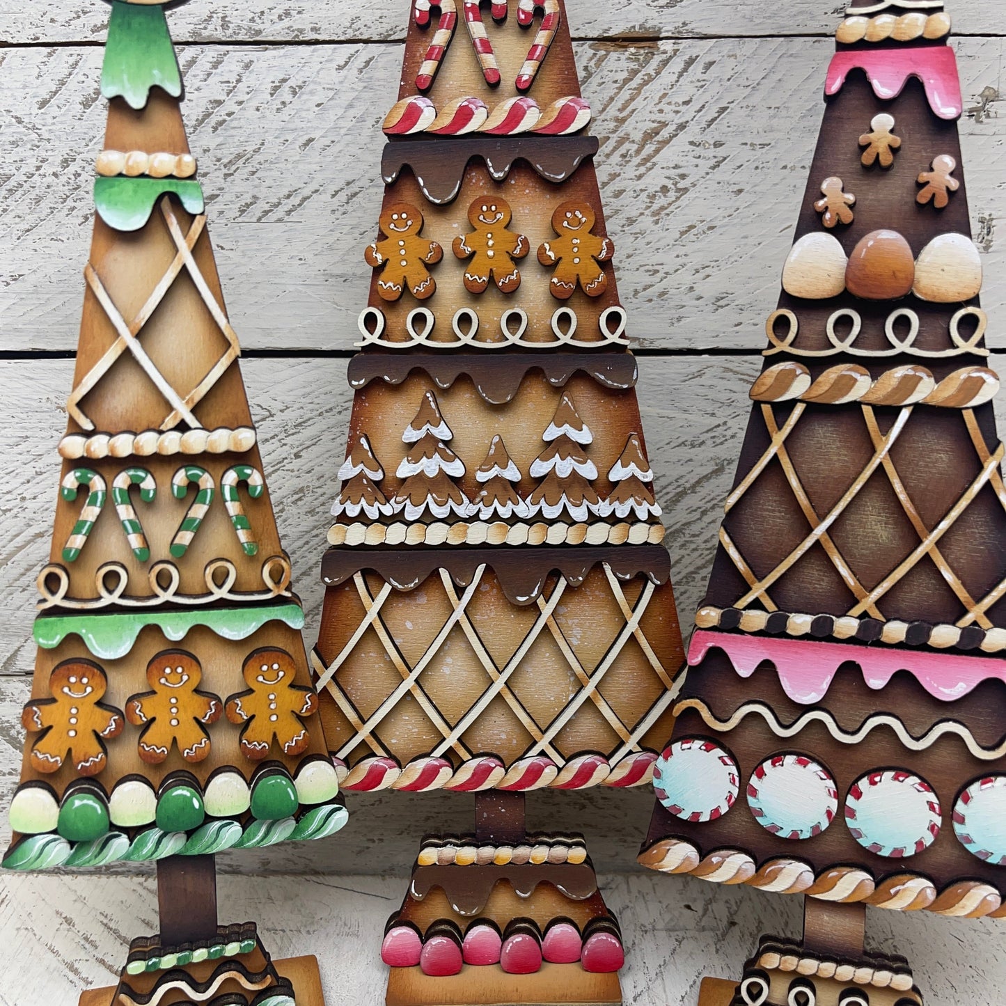 Set 3 pini gingerbread Out of the Wood