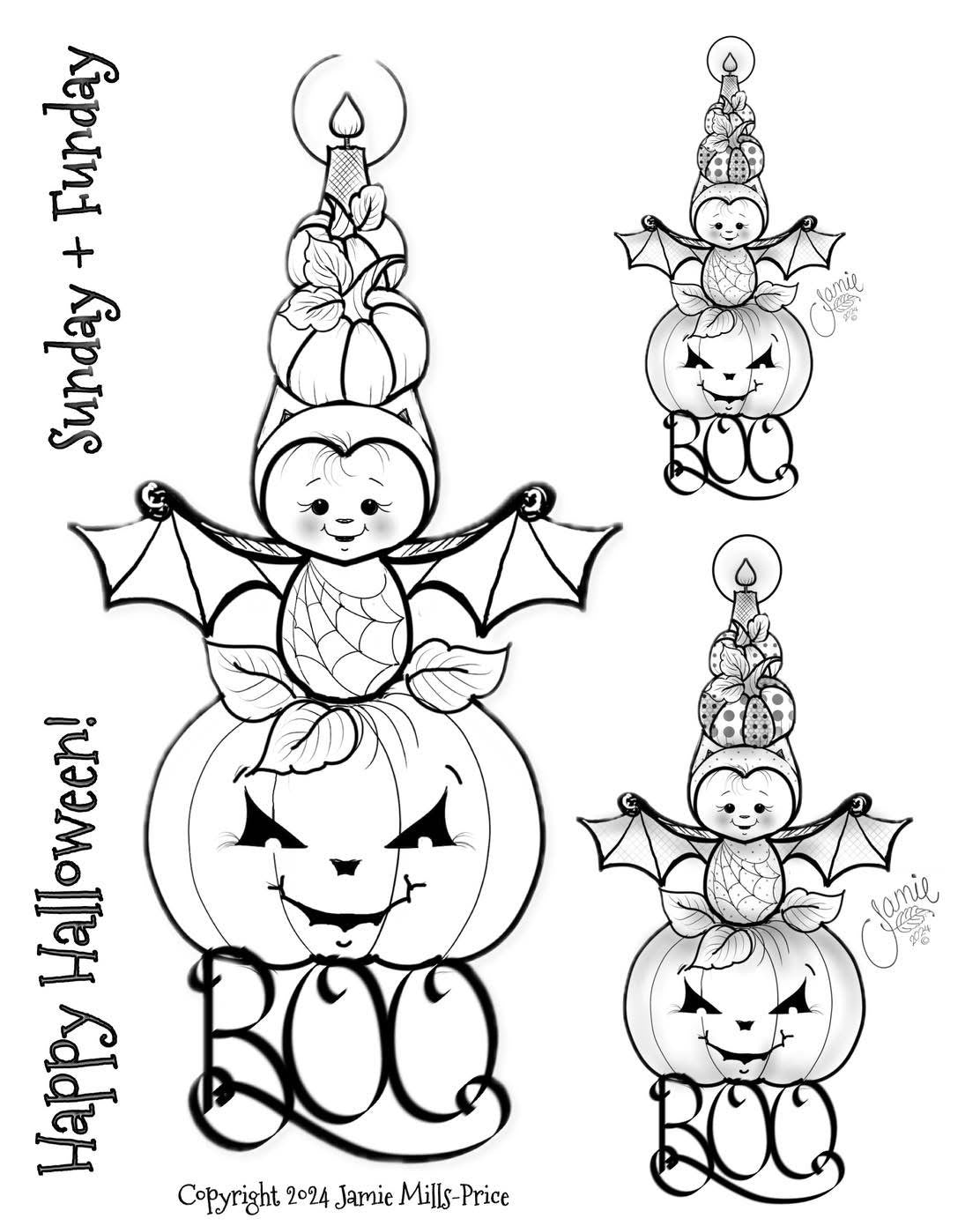 Boo Happy halloween JAMIE MILLS DESIGN FROM SUNDAY-FUNDAY Out of the Wood