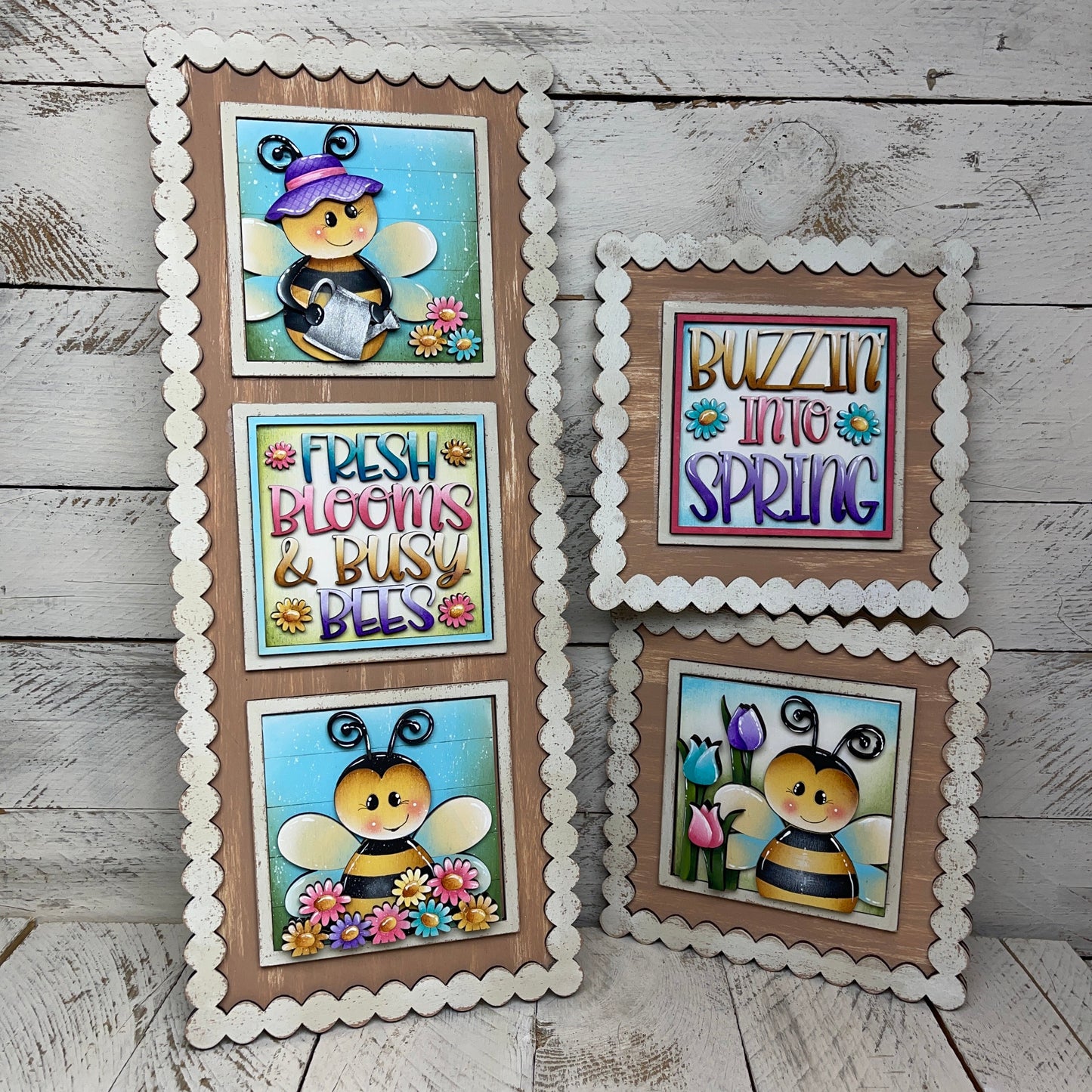 Set api primavera inserto quadrati grandi 10x10 Out of the Wood