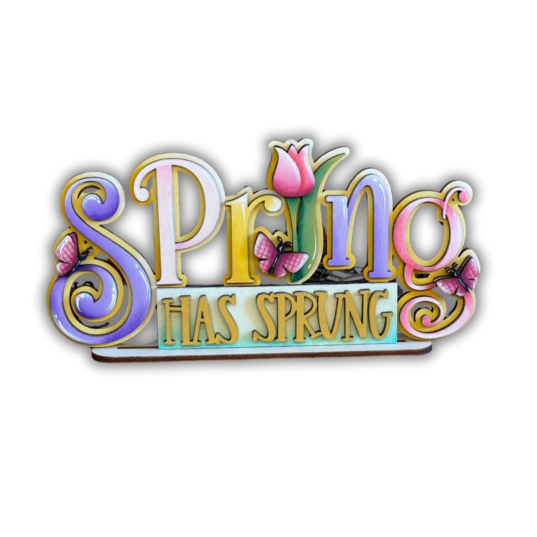 Scritta Spring Out of the Wood