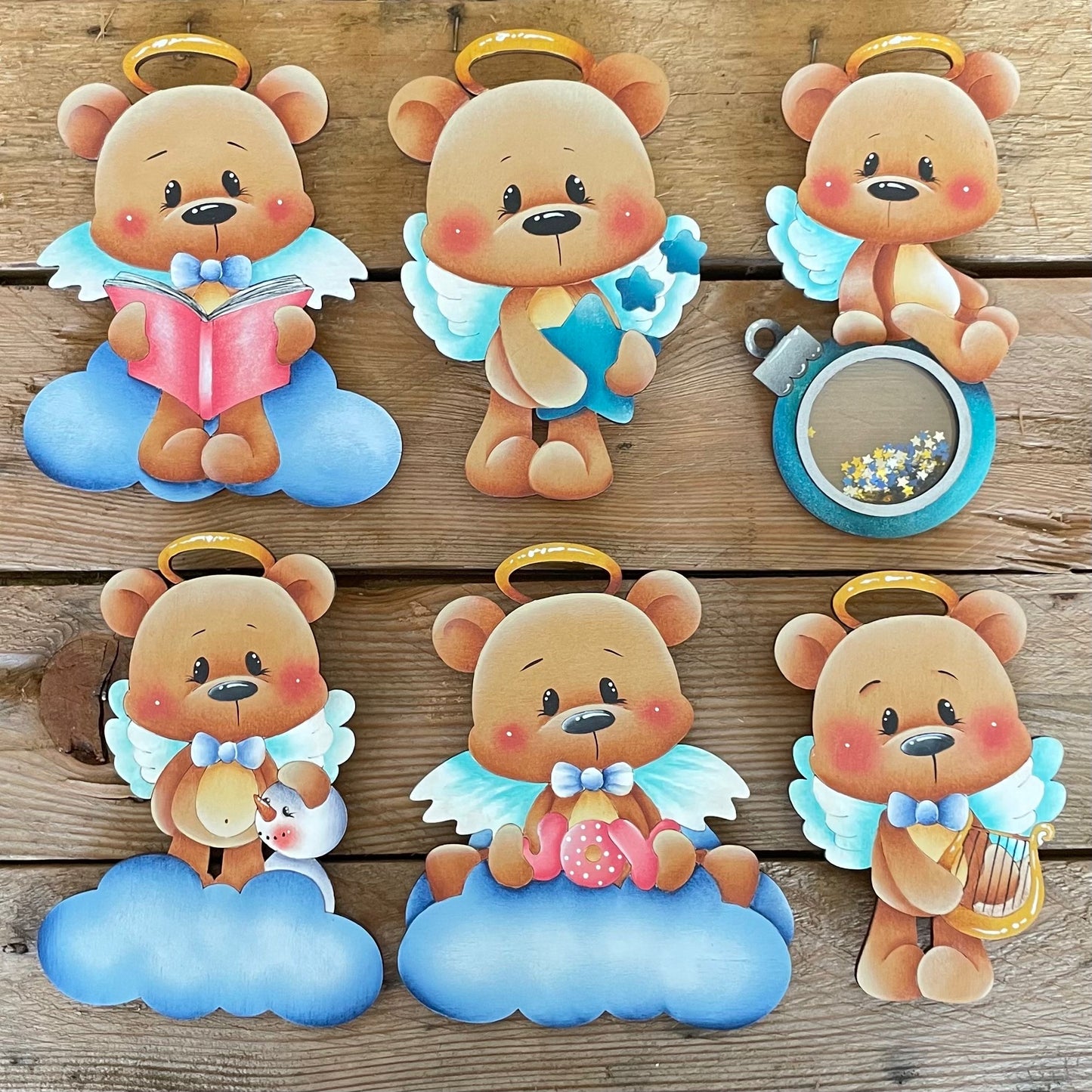 Set 6 orsetti angeli ornament albero Out of the Wood