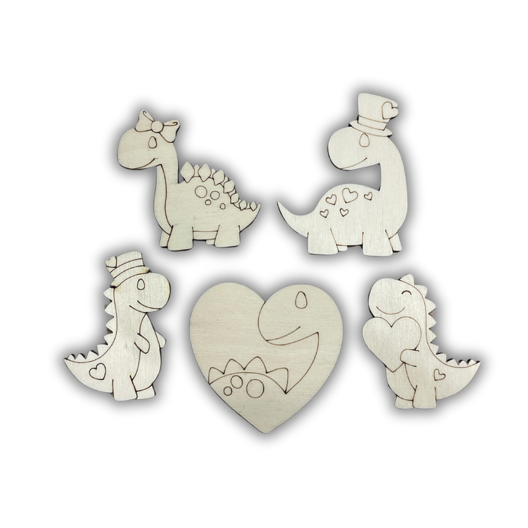 (Copia) Set 5 dinosauri love 7,5 cm Out of the Wood