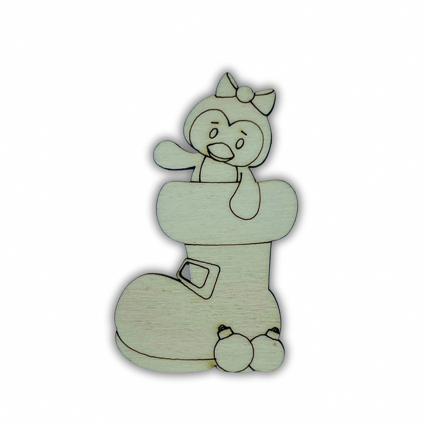 Pinguina dentro la calza Out of the Wood