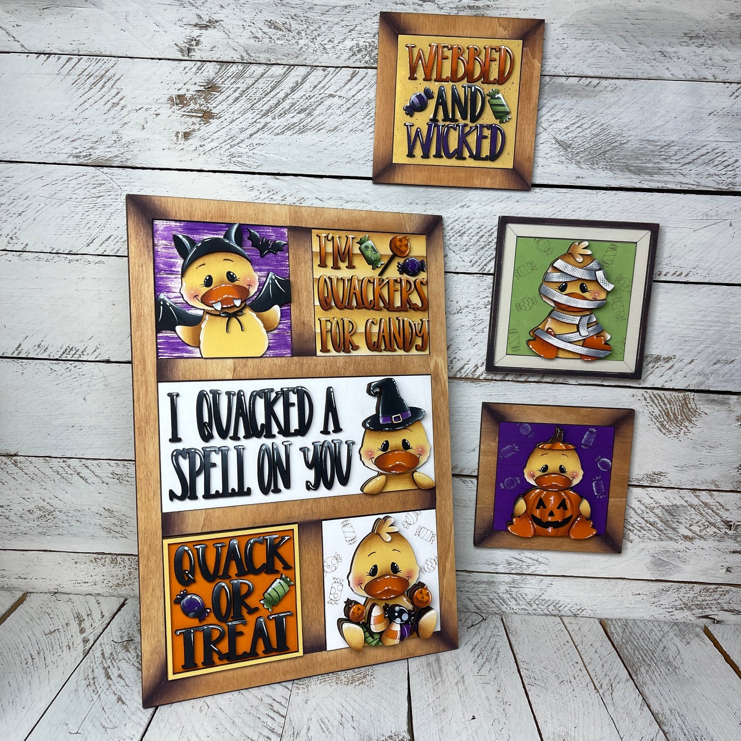 Set papere Halloween inserti quadrati grandi 10x10 Out of the Wood