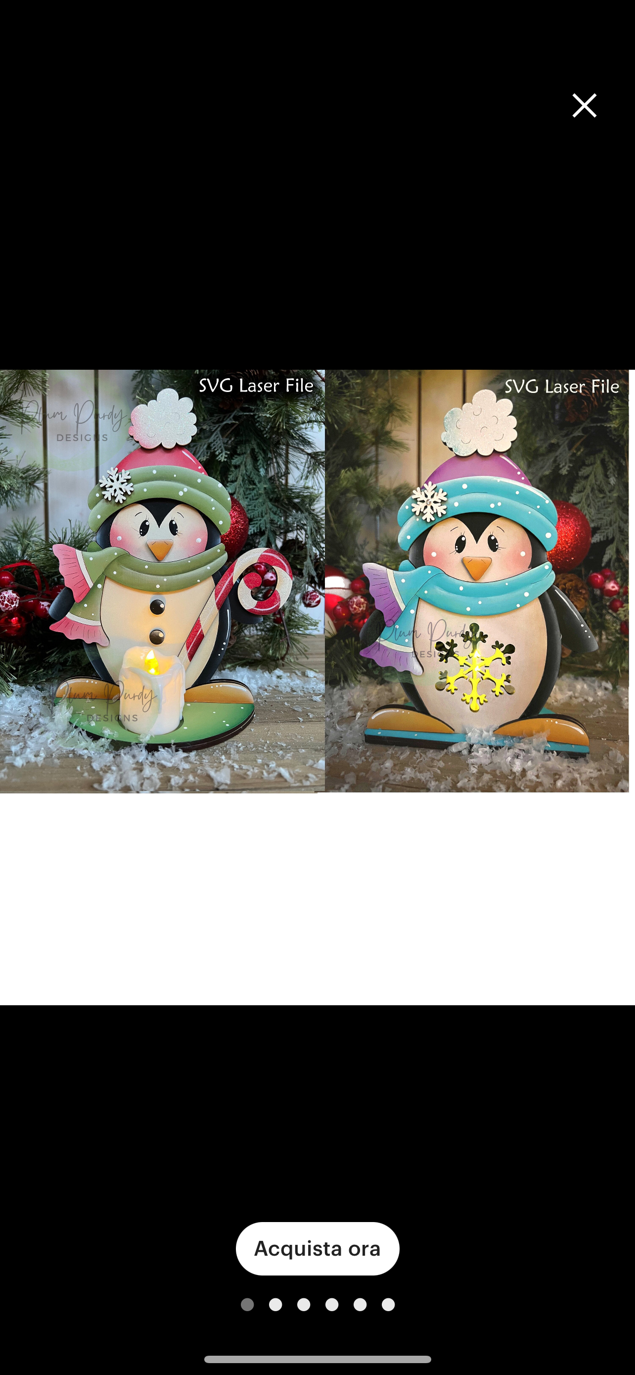 Candy cane winter penguin / snowflake tealight Out of the Wood